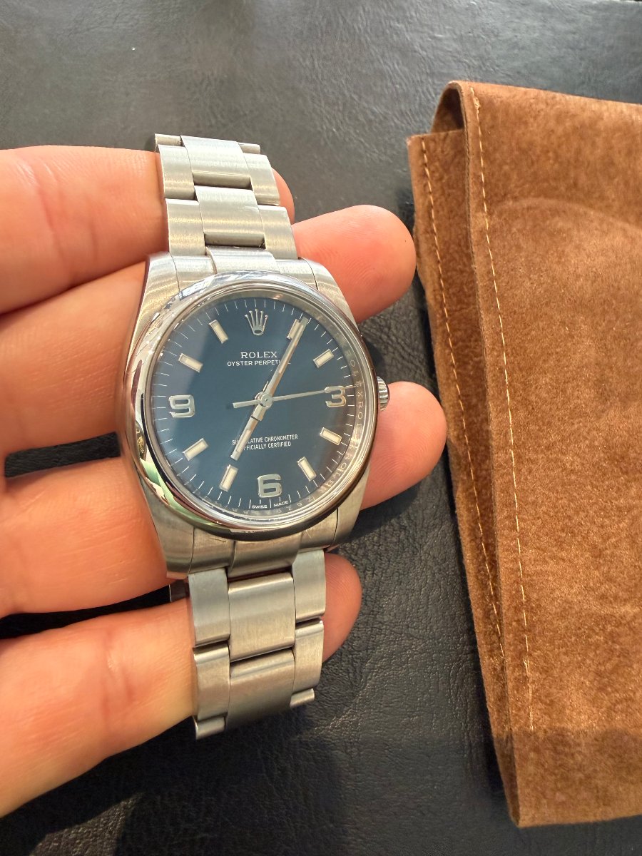 Rolex Oyster Perpetual 34 – Cadran Bleu 3-6-9-photo-1