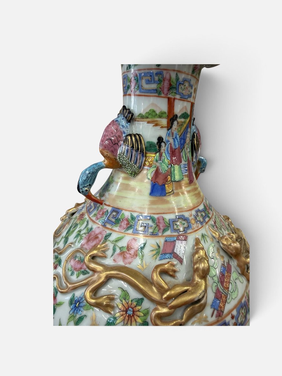 An Important Pair Of Large Chinese Canton Porcelain Vases-photo-7