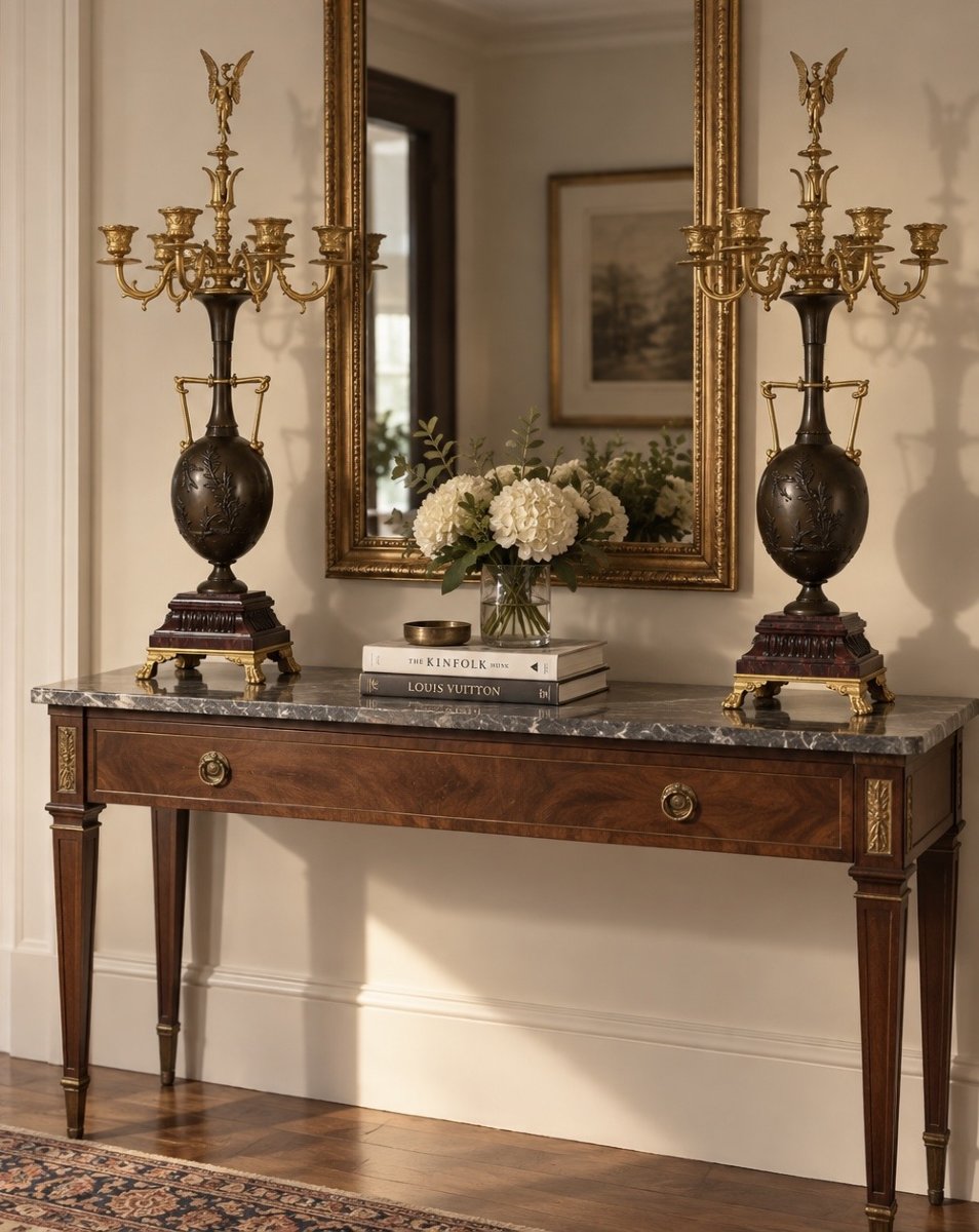 Importante paire de vases-candélabres en bronze signés Ferdinand Barbedienne et Henry Cahieux-photo-2