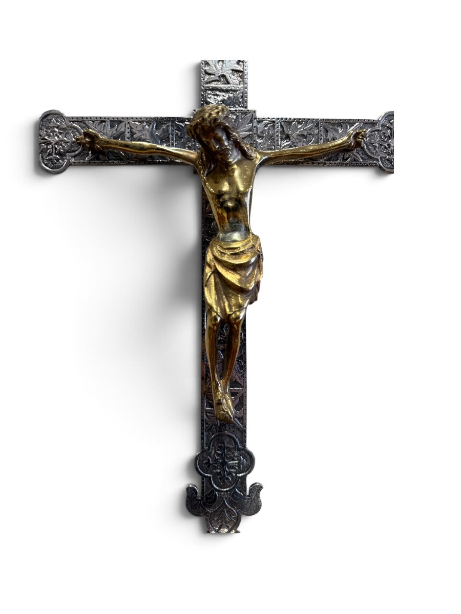 Important Altar Cross Made Of Silver And Gilded Silver – Southern Germany, Probably Aug-photo-2