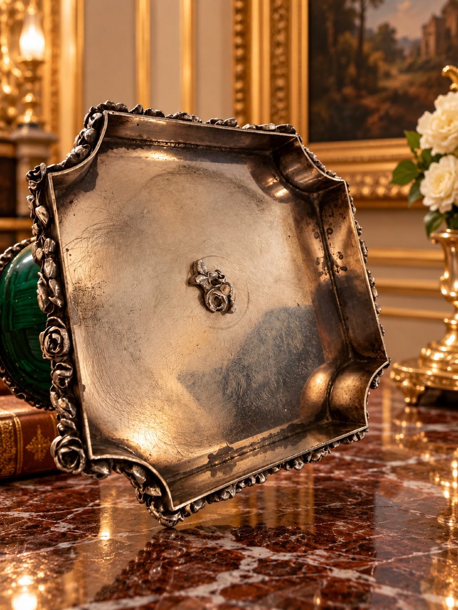 Egg Made Of Malachite, Silver, And Gold-plated Silver With A Napoleonic Seal, France-photo-2