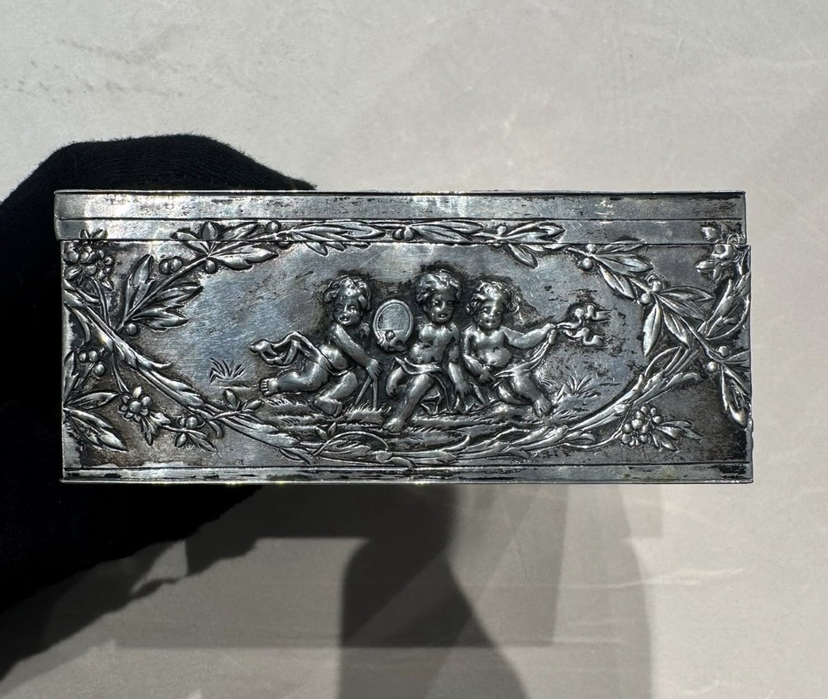 Embossed And Chiseled Silver Box – Hanau, Late 19th / Early 20th Century-photo-4