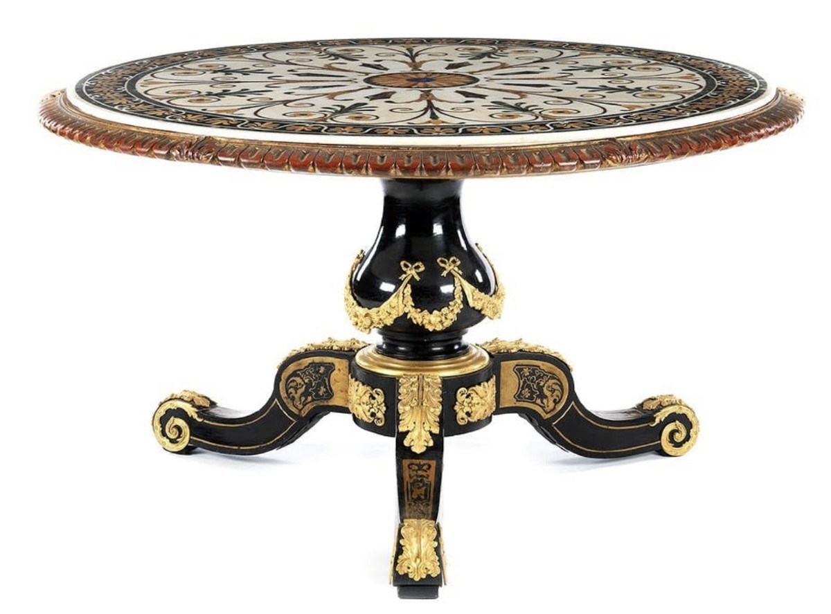French Table XIXth Century Circular Tray
