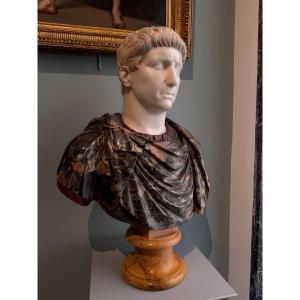Bust Of A Roman Emperor, Likely Caligula; Rome, Mid-19th Century
