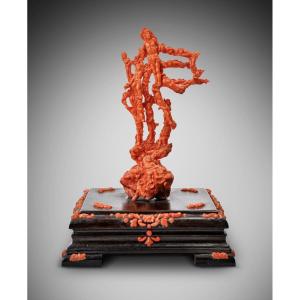Sculptural Group In Mediterranean Coral Titled “the Last Judgment” – G. Ganeri