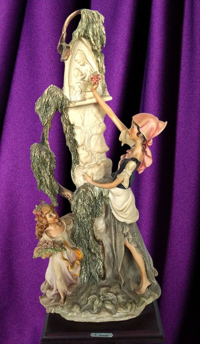 Figurine  en porcelaine Giuseppe Armani  Sculpture Florence Italie vintage 