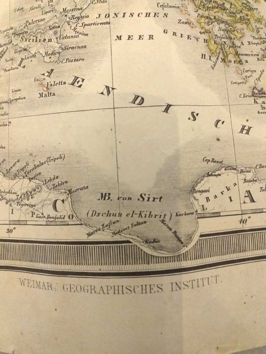 Old Map Europe Weimar Geographische Institut 1857-photo-4