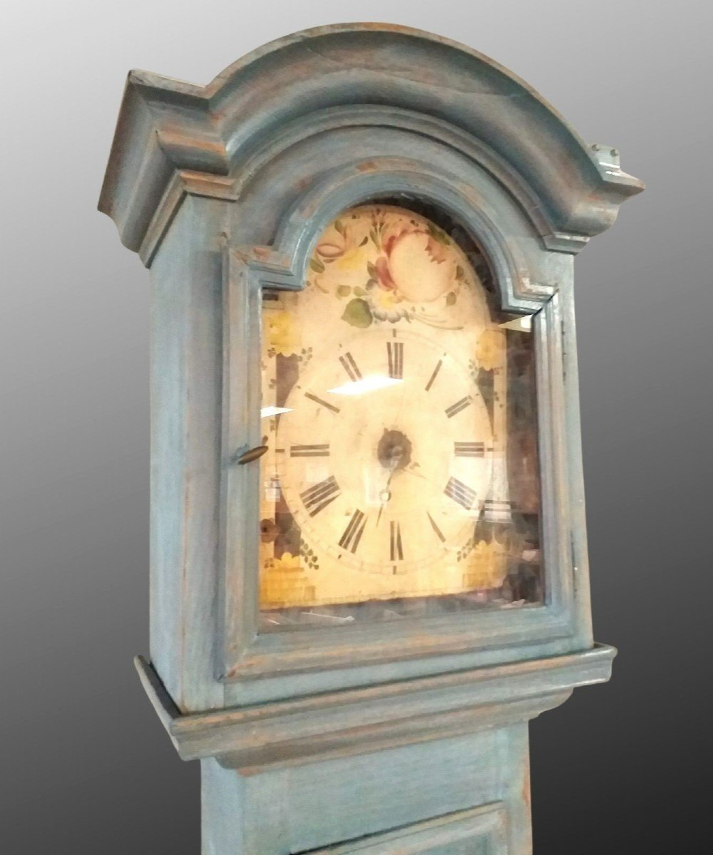 Comtoise Clock On Patinated Oak Stand 1900-photo-3