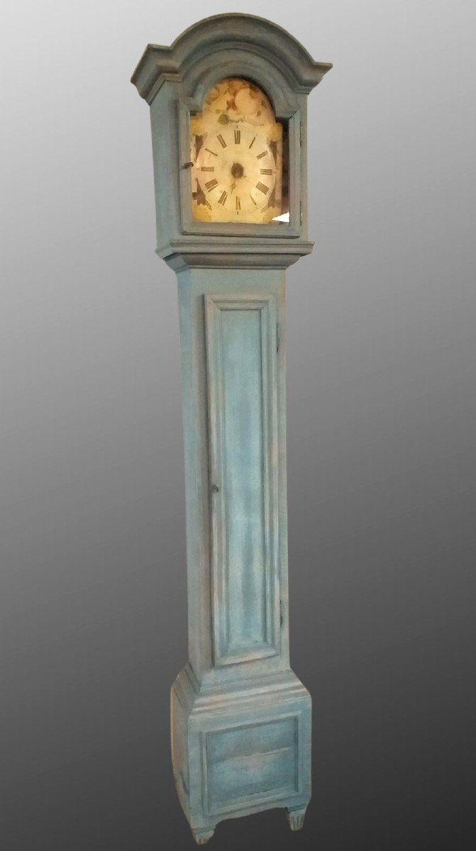 Comtoise Clock On Patinated Oak Stand 1900-photo-4