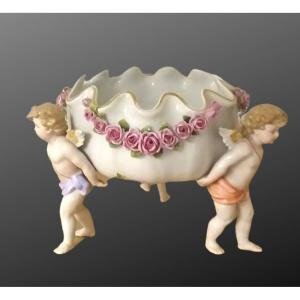 Centerpiece In Porcelain Manufacture Plaue 19th