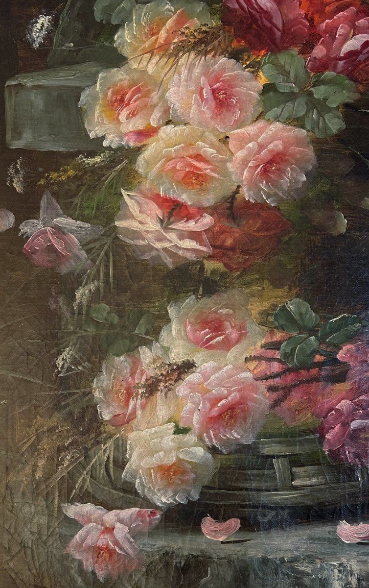 Belgian Painter Max Carlier 1872 - 1938 Still Life With Flowers -photo-4