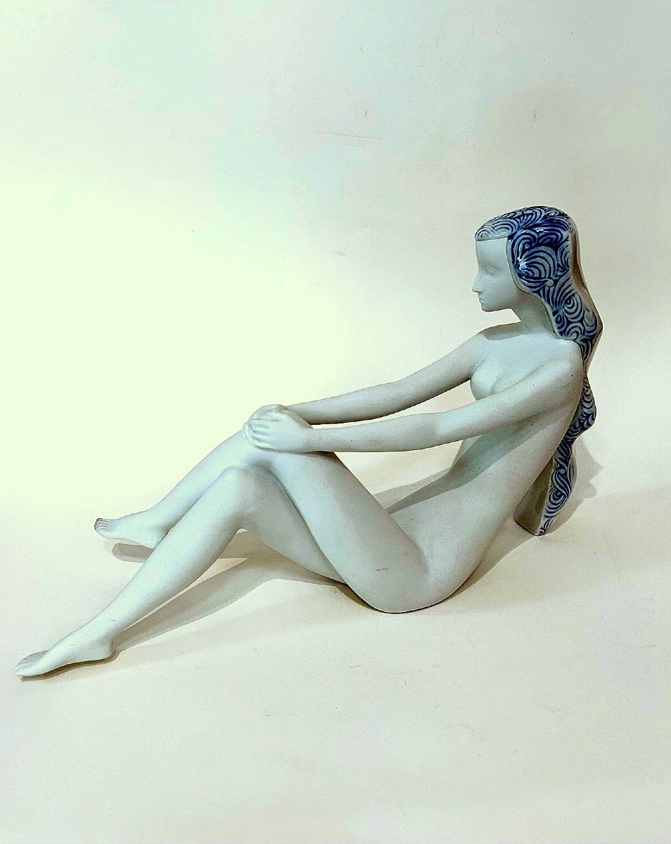 Royal Dux Porcelain "seated Nude Woman"