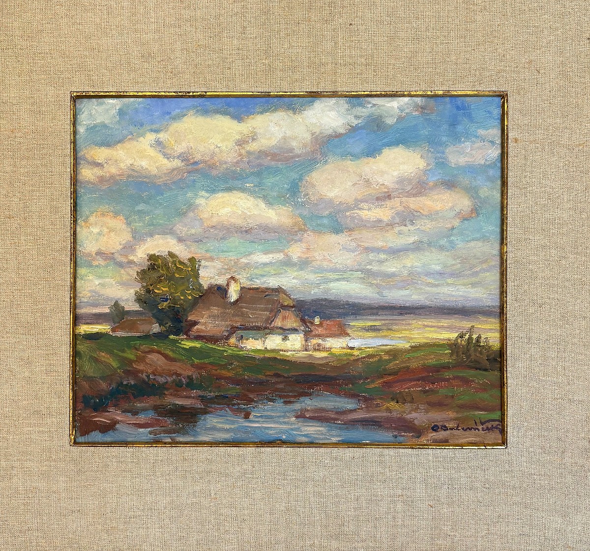 Czech Painter Ota Bubeníček, 1871 – 1962 “chalet In Solitude”-photo-2