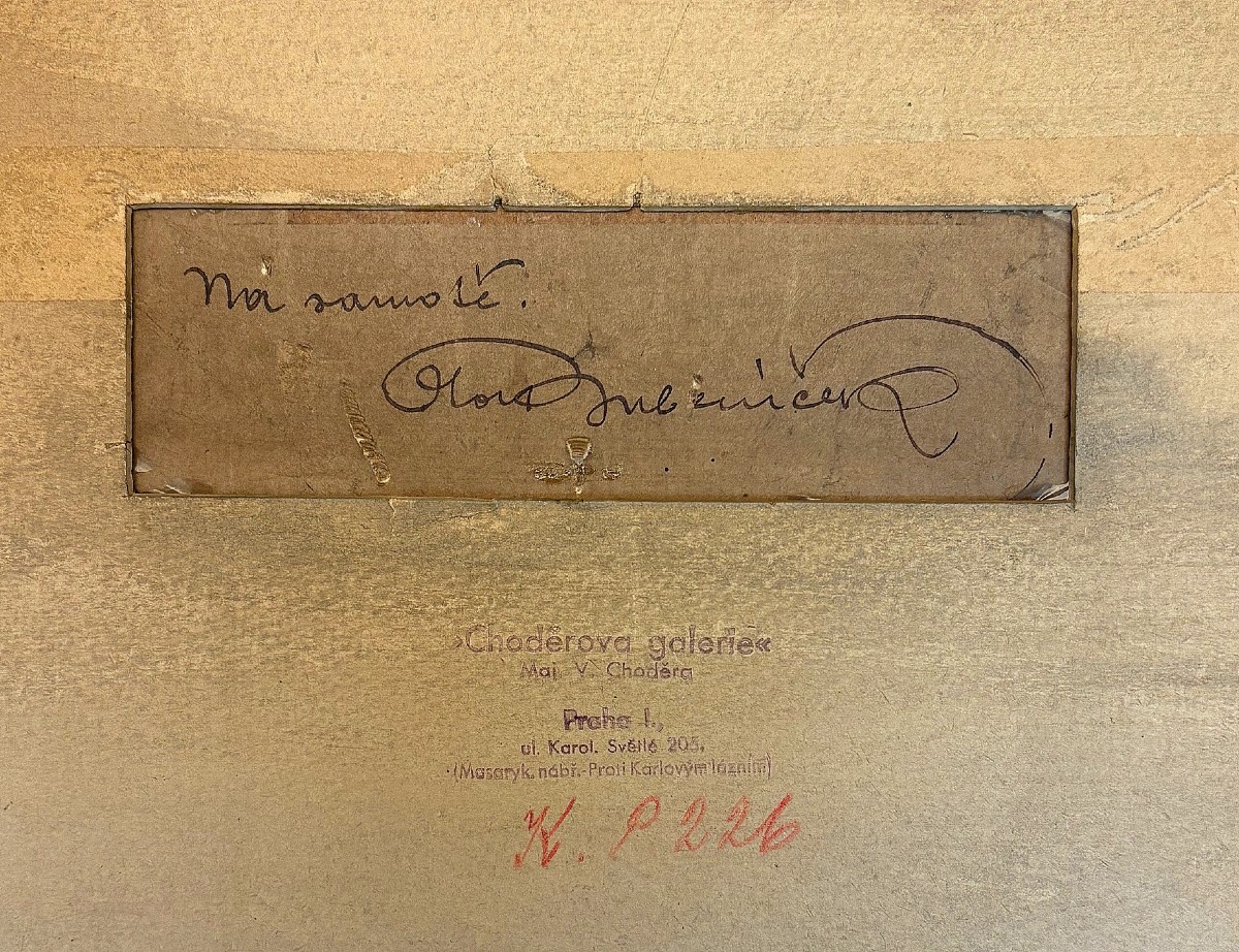 Czech Painter Ota Bubeníček, 1871 – 1962 “chalet In Solitude”-photo-1