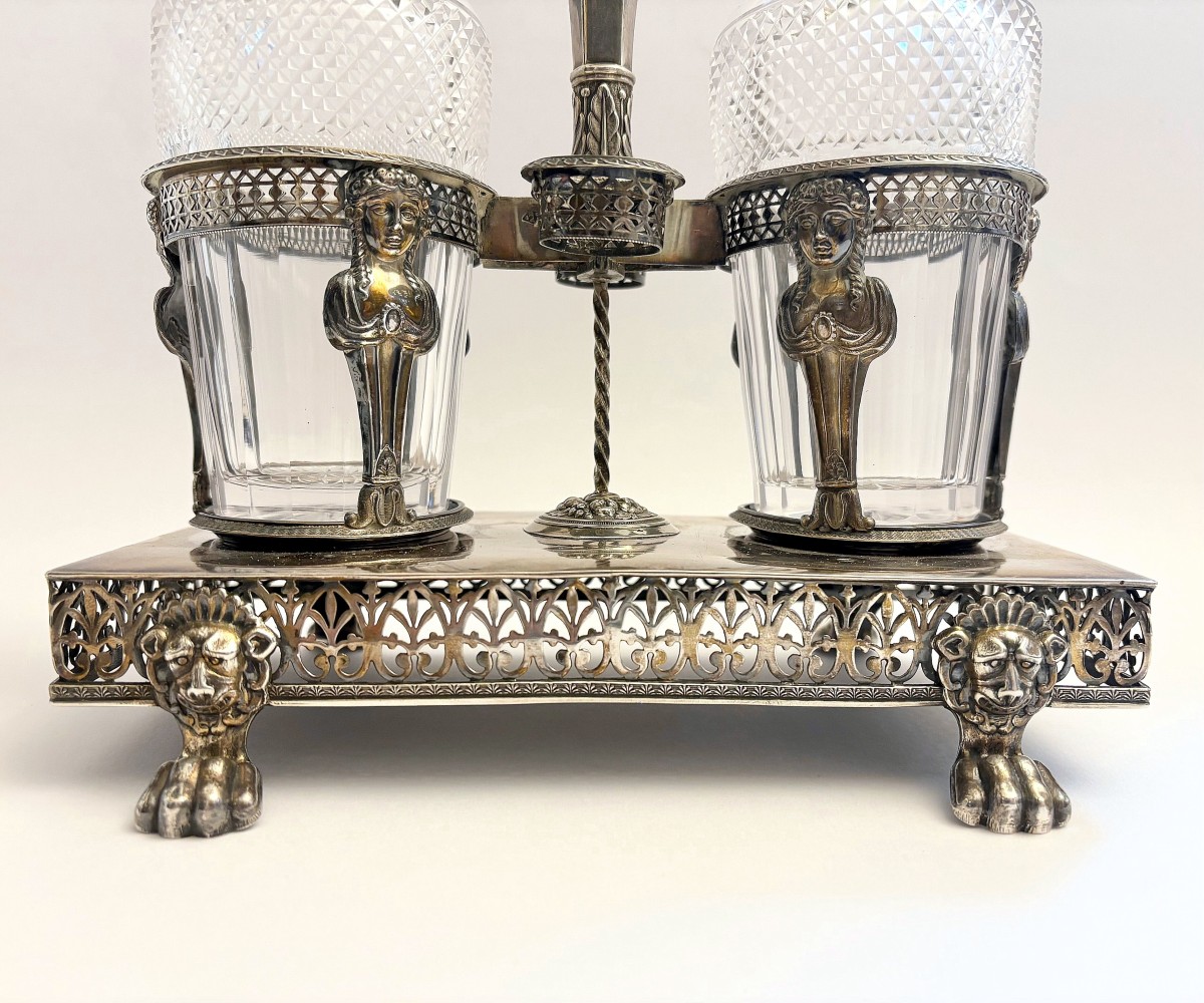 Ménagerie d'huile et de vinaigre Silver Empire Ag 950/1000-photo-2