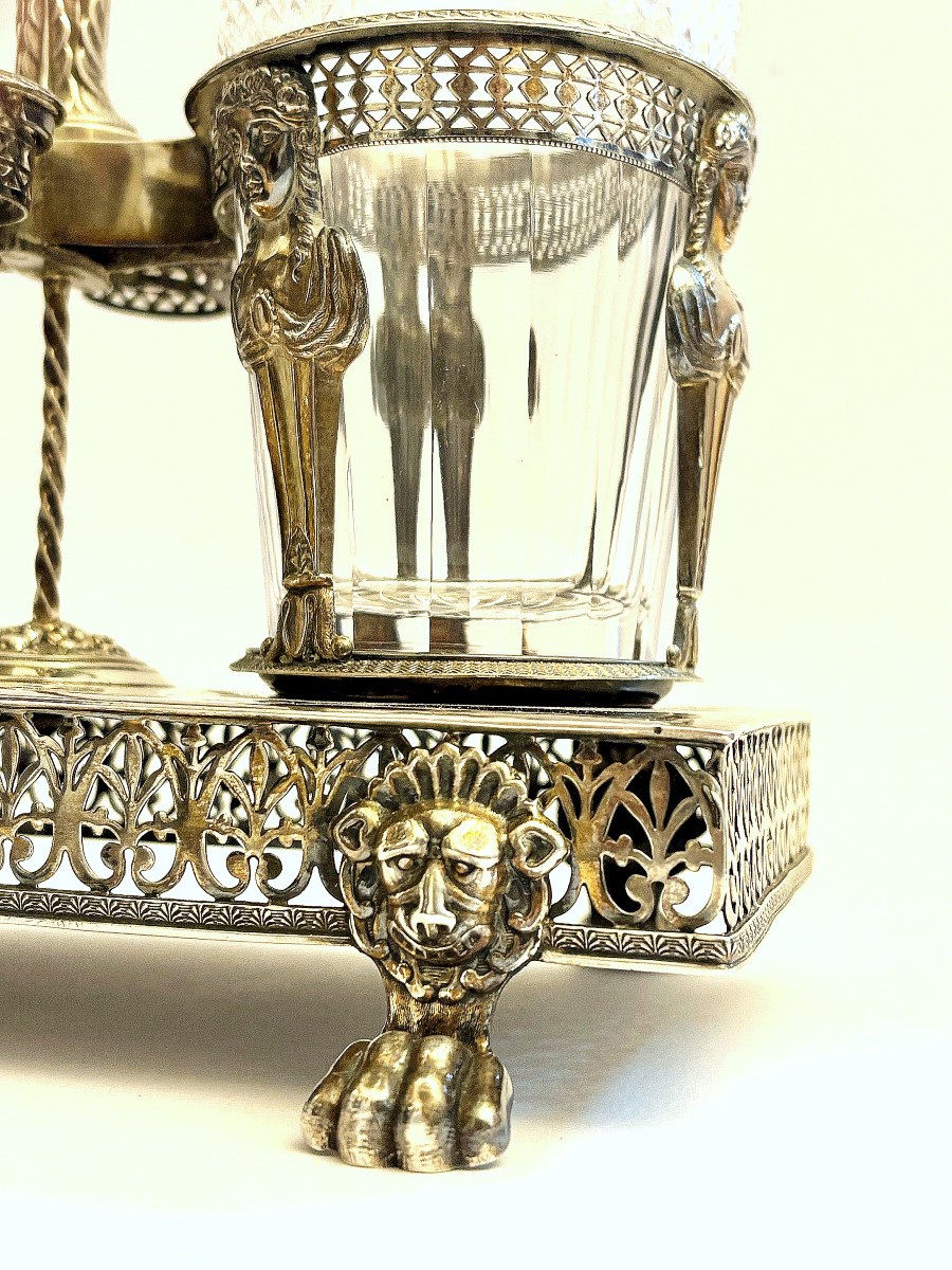 Ménagerie d'huile et de vinaigre Silver Empire Ag 950/1000-photo-4