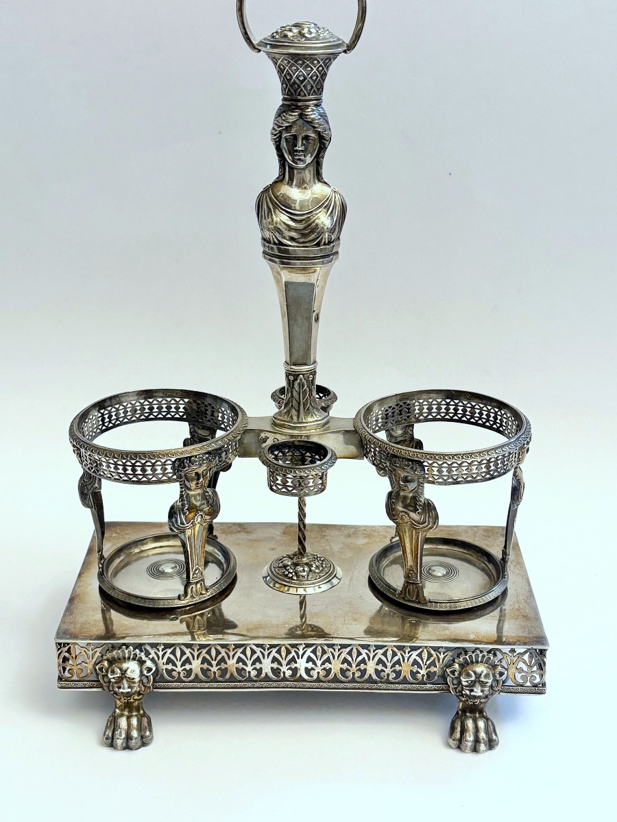 Ménagerie d'huile et de vinaigre Silver Empire Ag 950/1000-photo-1