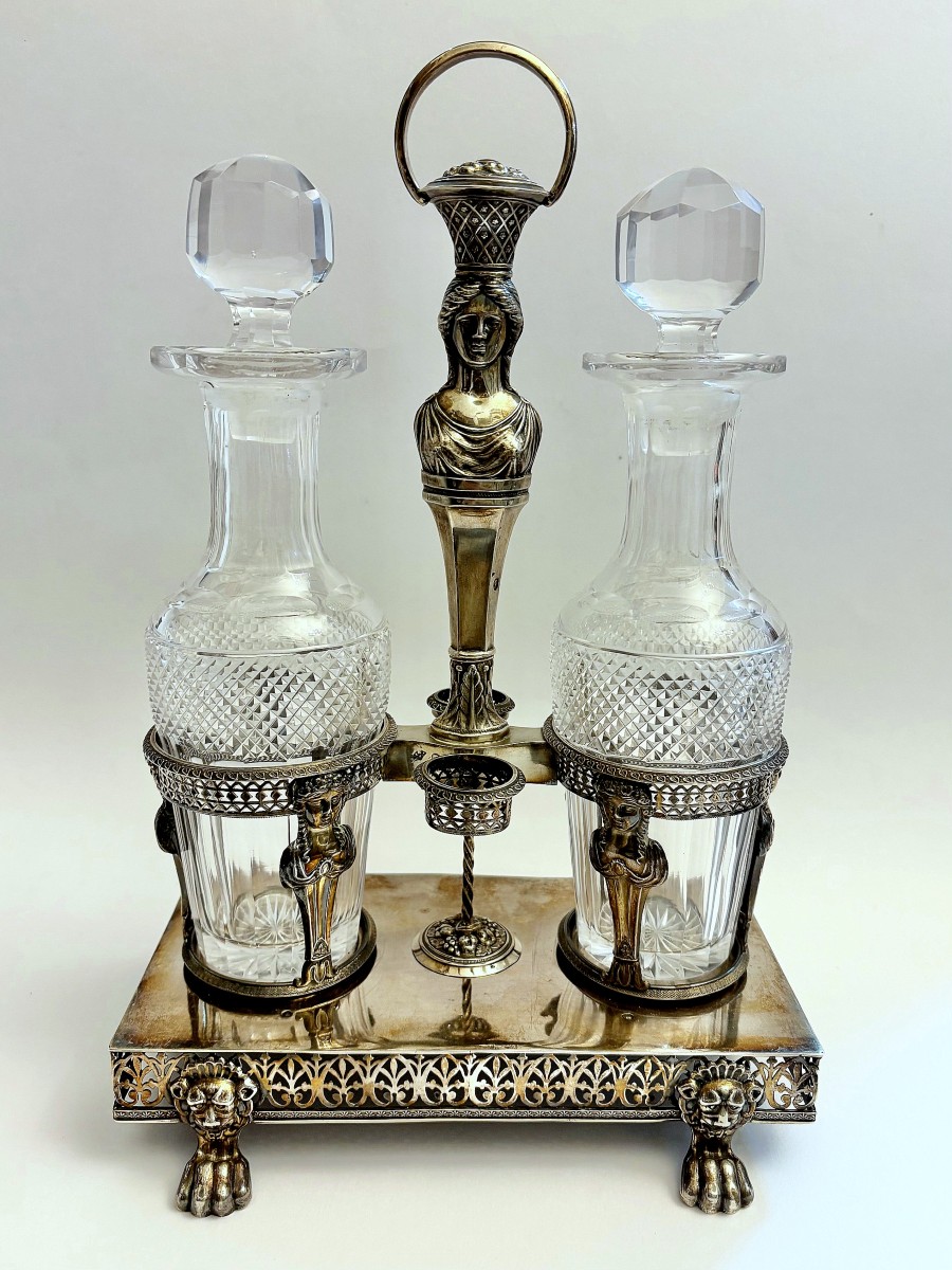 Ménagerie d'huile et de vinaigre Silver Empire Ag 950/1000