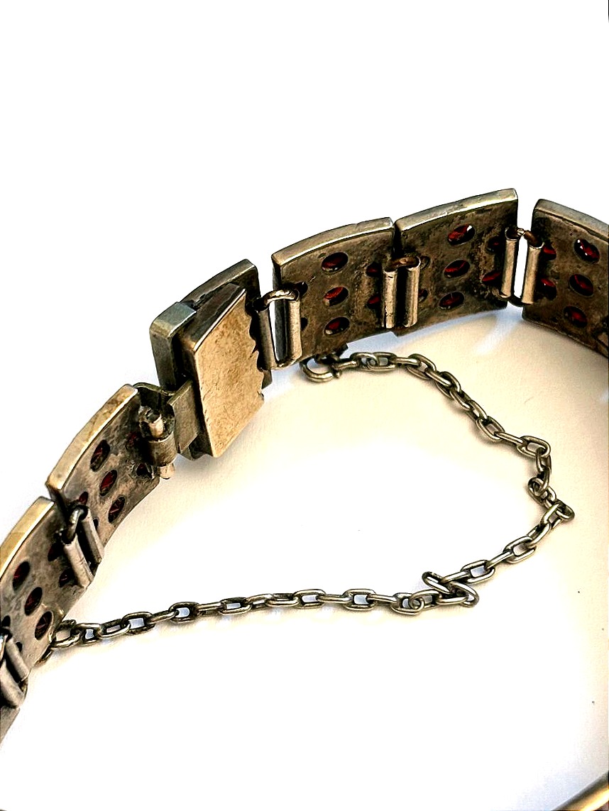 1930s Bohemian Garnet Bracelet-photo-3