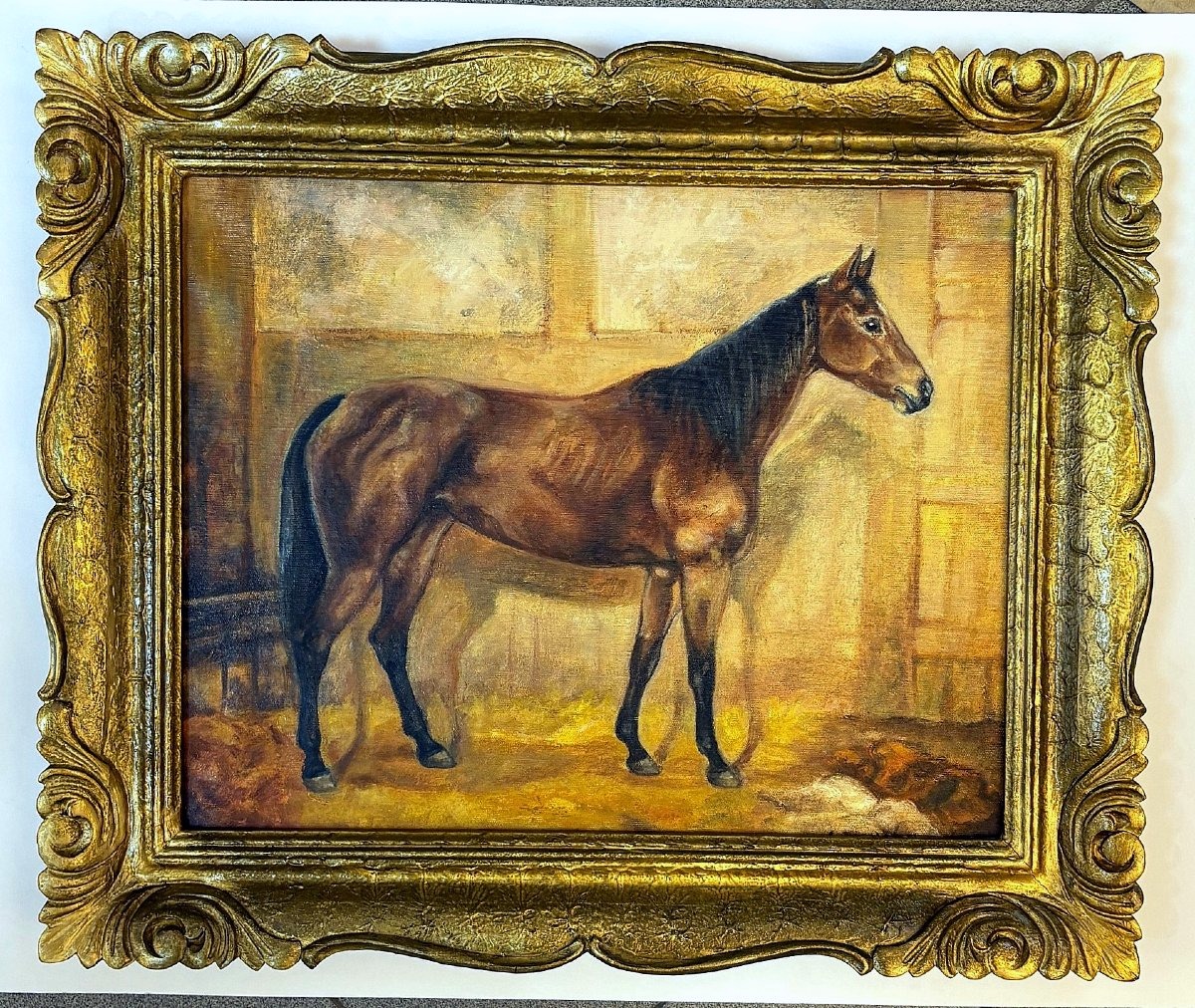 Peintre tchèque Ivana Jurná Lipská " Cheval "