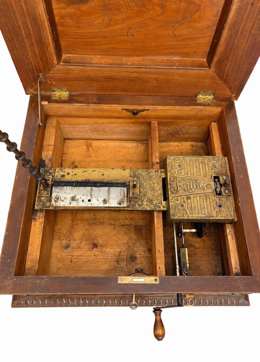 Antique Kalliope Mechanical Disc Machine-photo-3