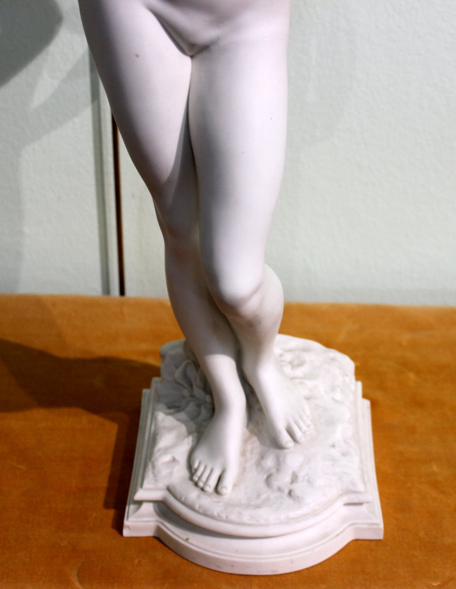 Gustavsberg Large Figure Biscuit Porcelain. Around 1911  Height 59cm  Sweden-photo-3