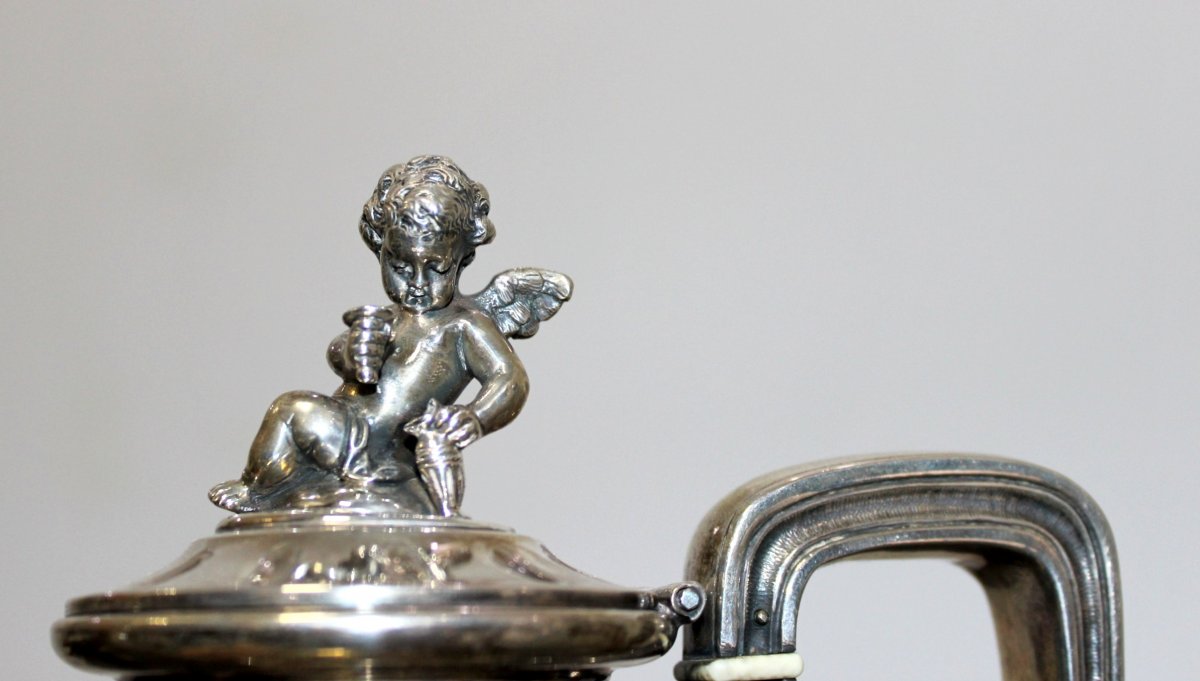 Théière En Argent France 1890 Argent 950/1000  , Poids 978,80gr-photo-3