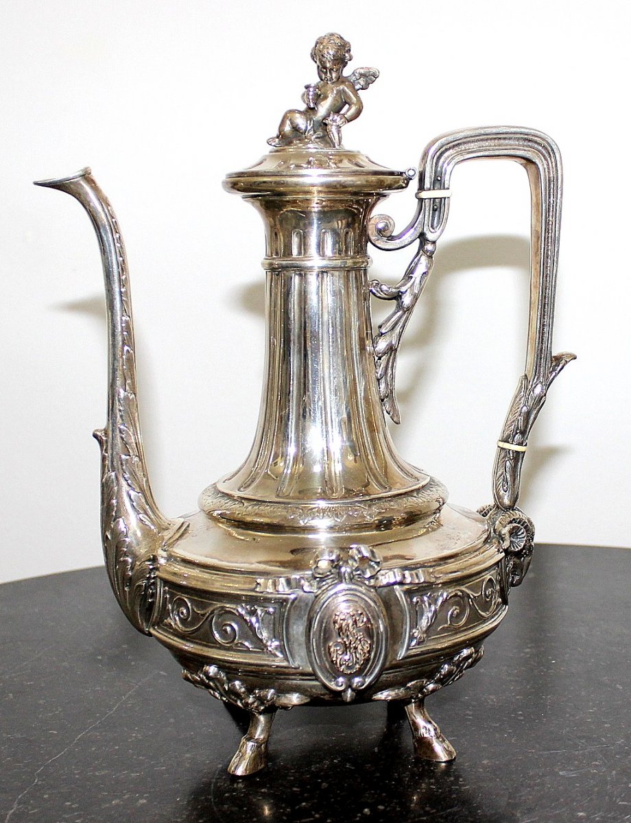 Théière En Argent France 1890 Argent 950/1000  , Poids 978,80gr