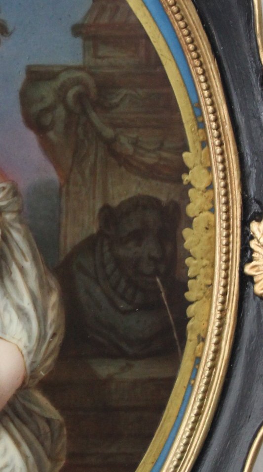 Porcelain Painting Miniature Of 19. Century From France  Motive Of The Saint Mary Magdaléne-photo-1