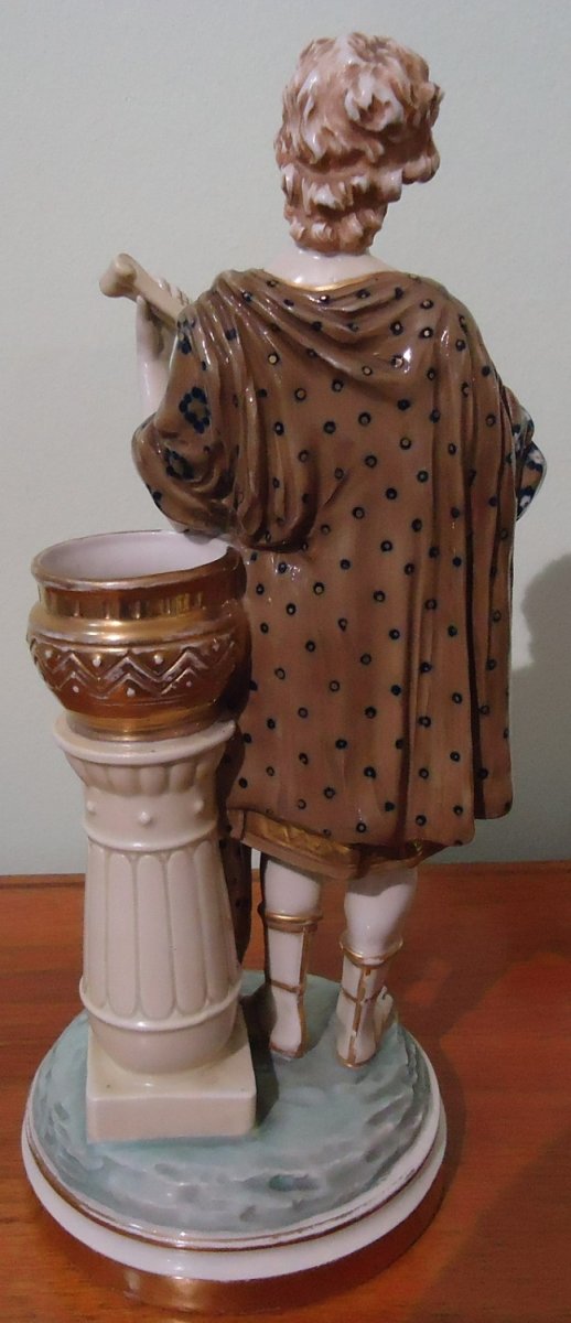 Impérial Amphora Porcelain Figurin Turn Teplitz Austria Art Nouveau Hauter 40cm-photo-2