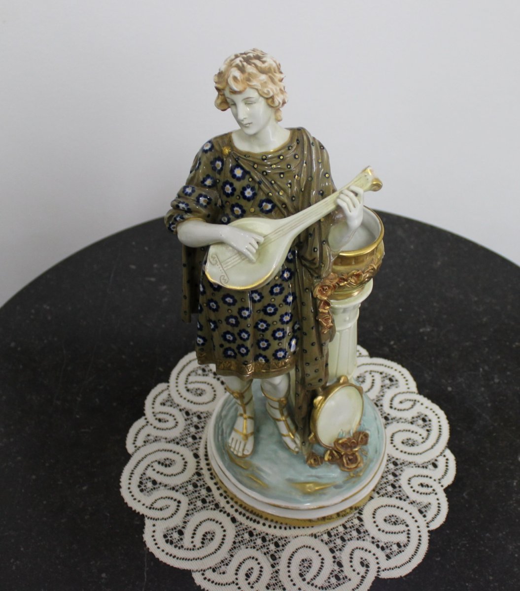 Imperial Amphora Porcelain Figurine Turn Teplitz Austria Art Nouveau Hauter 40cm-photo-3