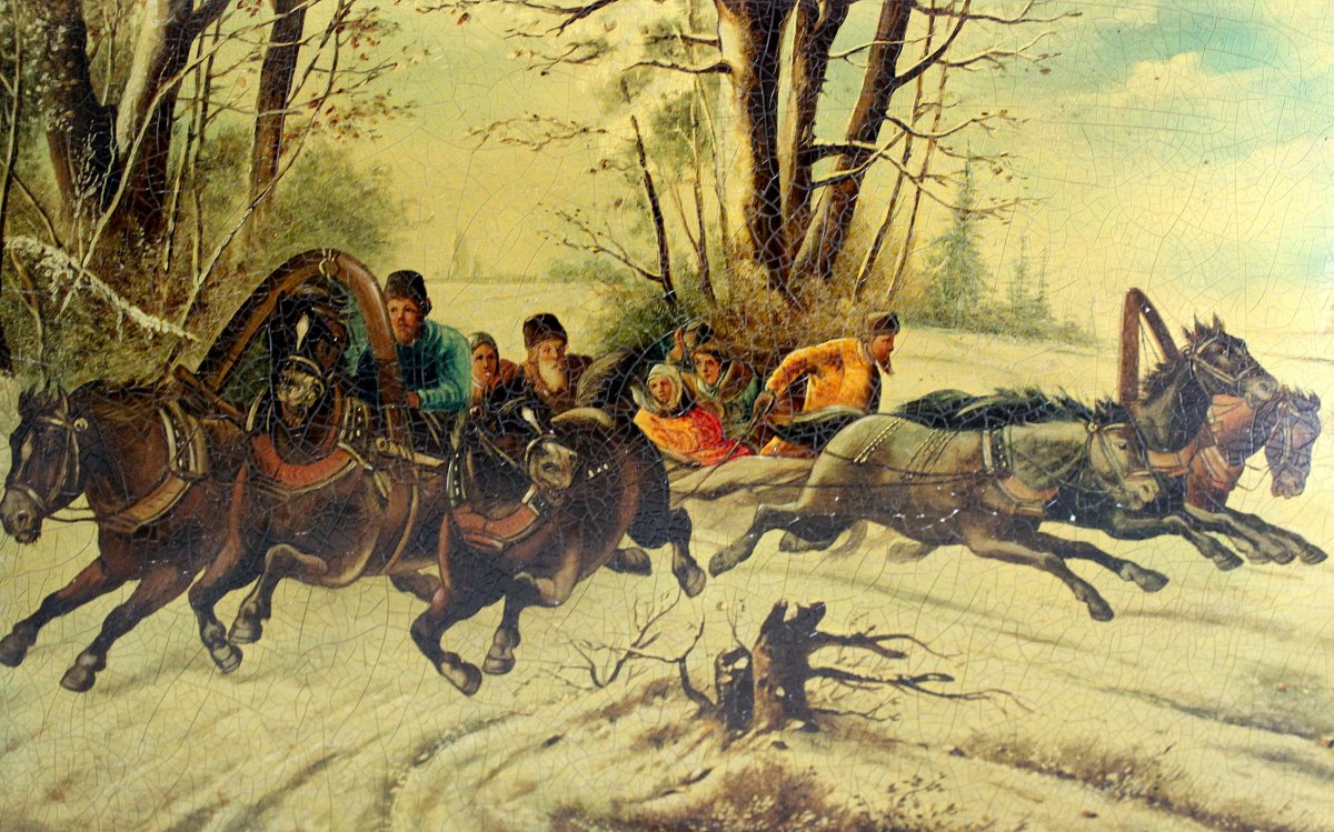 Boîte Laquée Russe Avec Le Motif De La Troïka Russe-photo-3