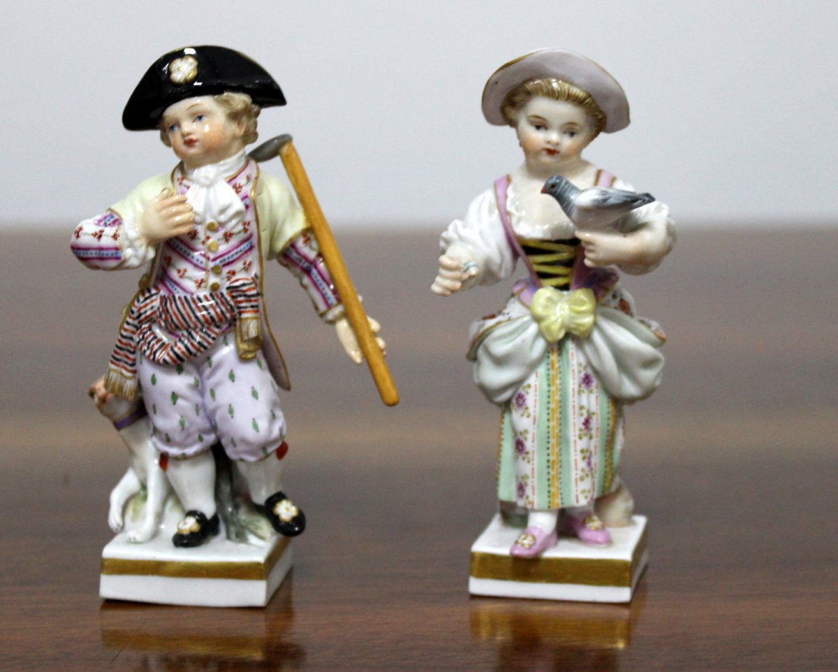 Meissen Complete Porcelain 24 Pieces Of A Set Of 12 Pairs Gardeners-photo-3