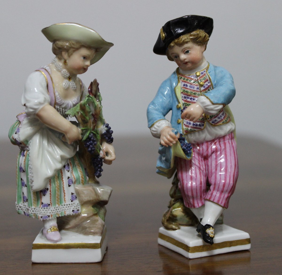 Meissen Complete Porcelain 24 Pieces Of A Set Of 12 Pairs Gardeners-photo-4