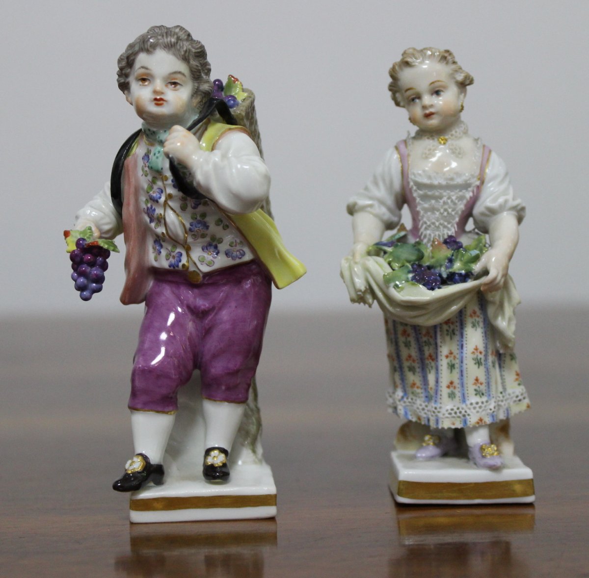 Meissen Complete Porcelain 24 Pieces Of A Set Of 12 Pairs Gardeners-photo-5