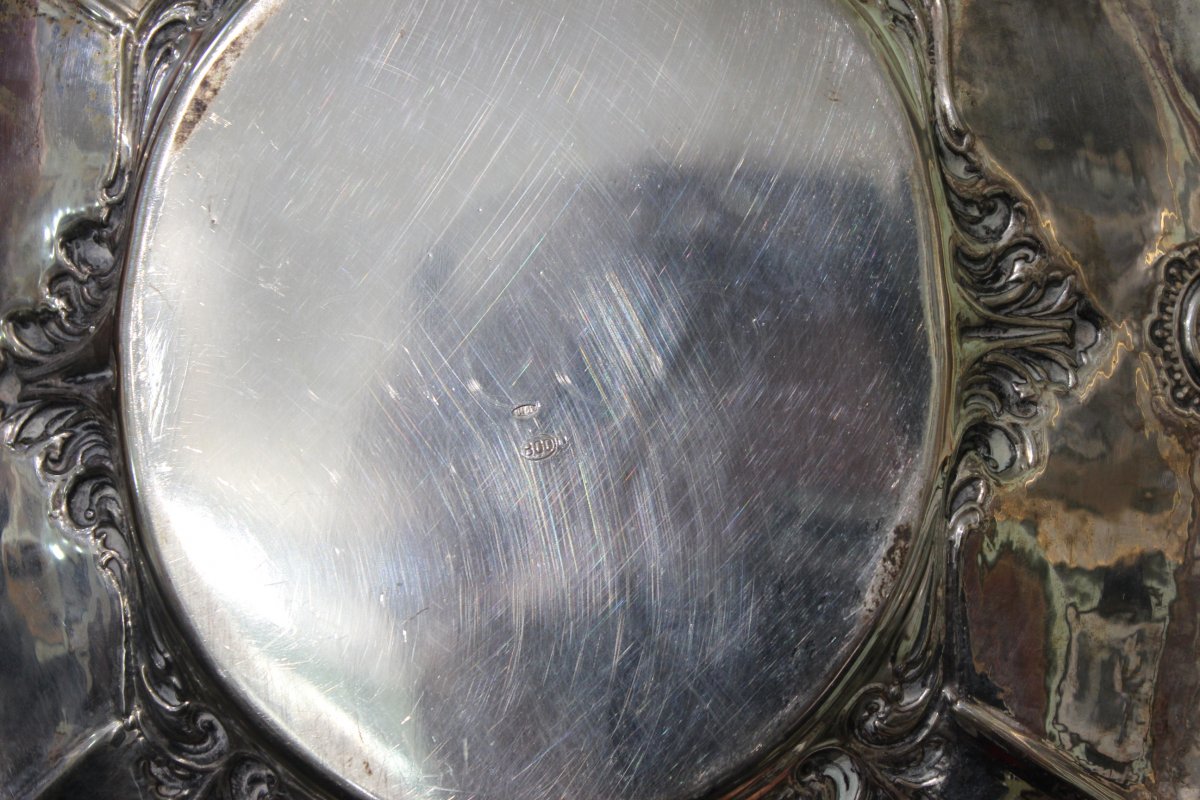 Silver Jug With A Silver Plate Decorated With Malachite-photo-3