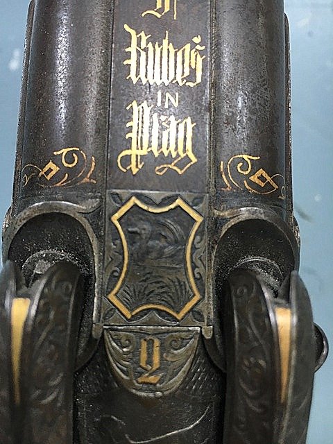 Pair Of Luxury Hunting Rifle In Percussion System, Sign Rubes Praha  Around 1850-photo-2
