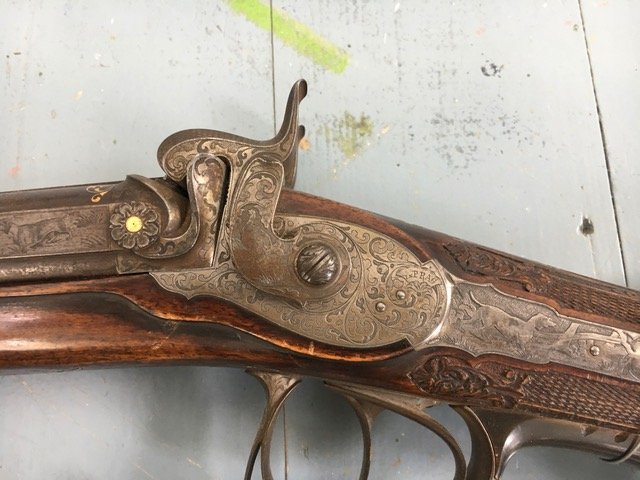 Pair Of Luxury Hunting Rifle In Percussion System, Sign Rubes Praha  Around 1850-photo-3