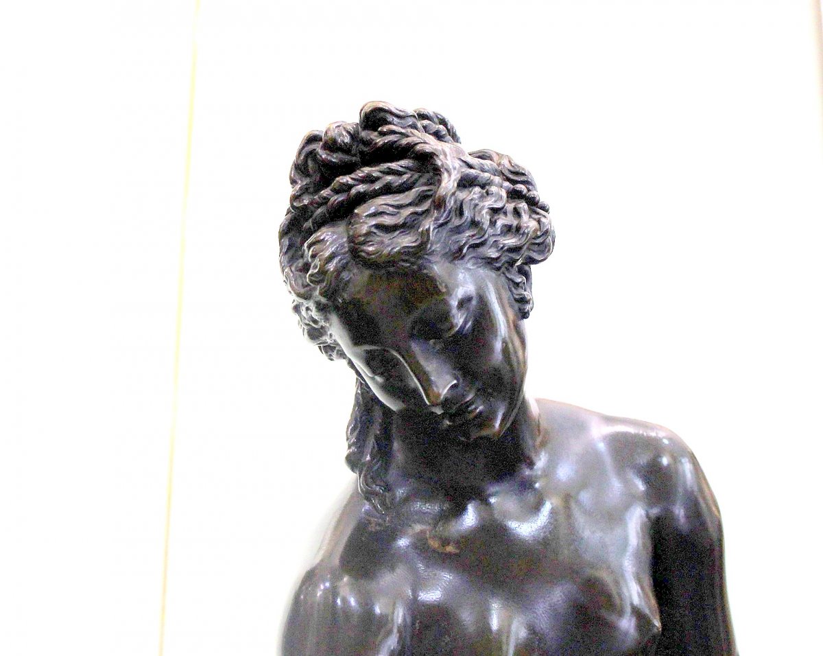 Bronze Français Impressionnant Et Lourd De Vénus. Du 19e Siècle. Hauteur: 88 cm-photo-2