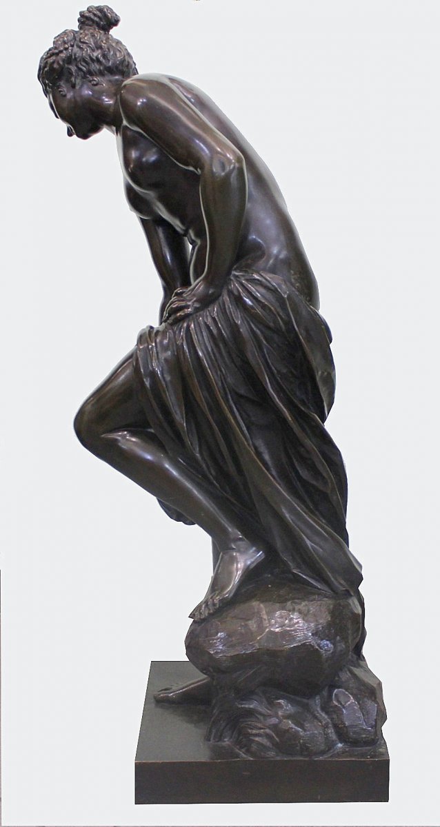  Bronze Français Impressionnant Et Lourd De Vénus. Du 19e Siècle. Hauteur: 88 cm-photo-4