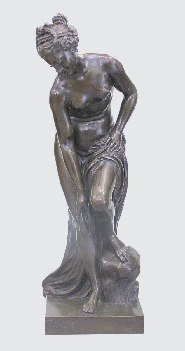  Bronze Français Impressionnant Et Lourd De Vénus. Du 19e Siècle. Hauteur: 88 cm
