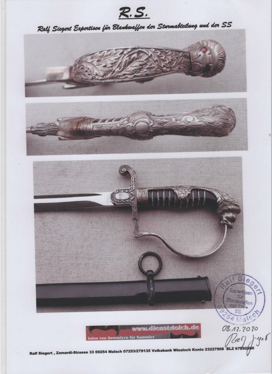  Original S S  Lionhead Saber  With The Expertise-photo-5