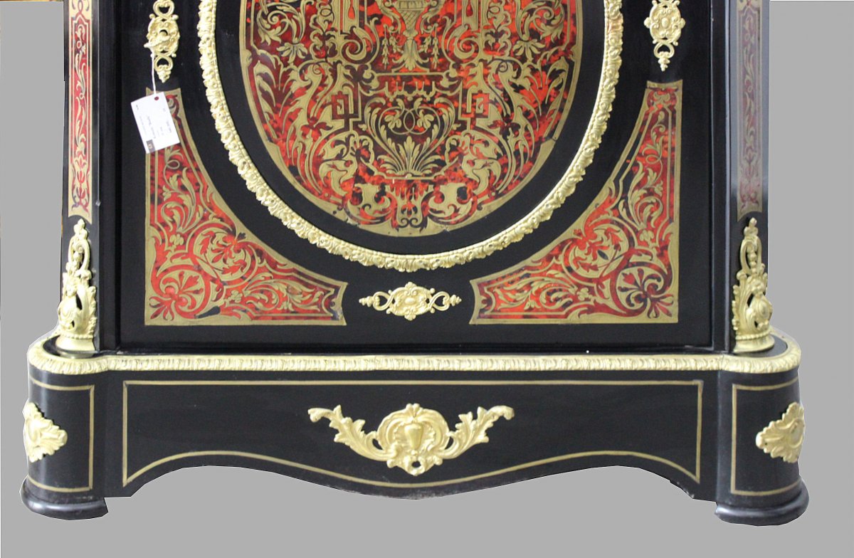 19th Century Napoleon III Salon Boulle Commode Cabinet-photo-3