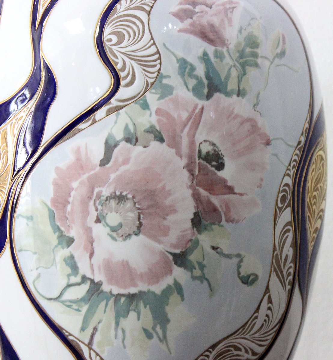 Art Deco Porcelain Vase Manufacture Bohemia Dubí-photo-3
