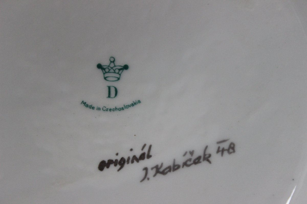 Art Deco Porcelain Vase Manufacture Bohemia Dubí-photo-4