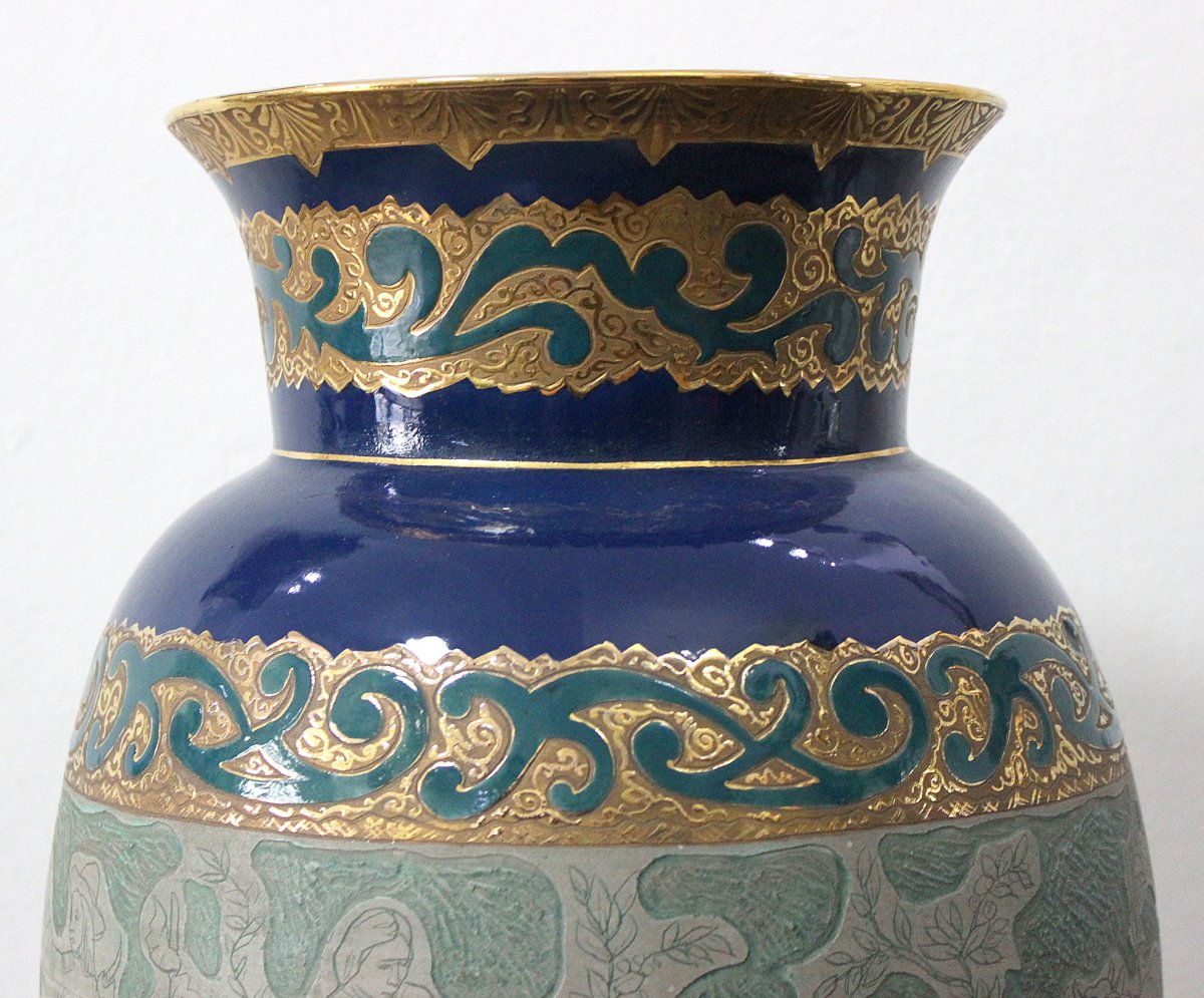 Art Deco Porcelain Vase Manufacture Bohemia Dubí-photo-3