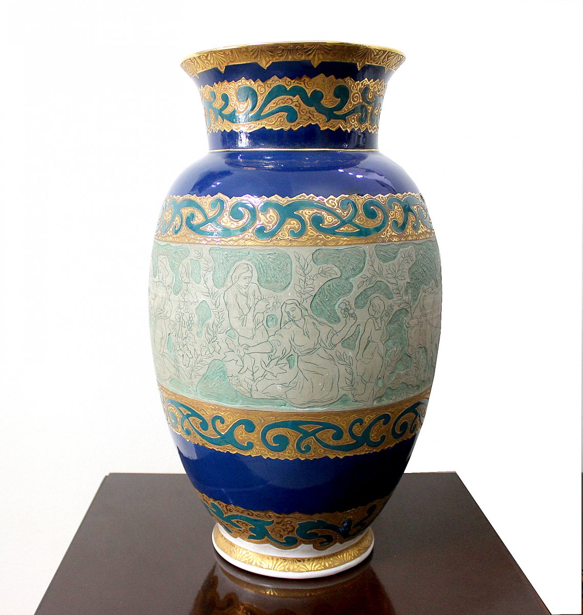Art Deco Porcelain Vase Manufacture Bohemia Dubí