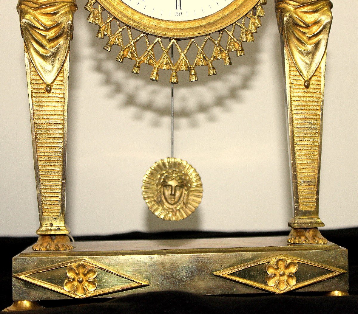 Empire Gilt Bronze Clock France 1820-photo-4