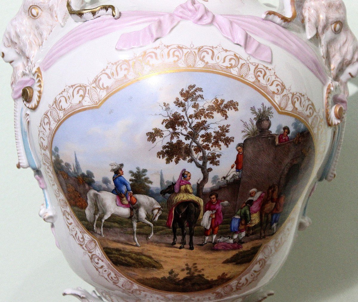 Meissen Large Potpourri Porcelain Urn 78cm-photo-3