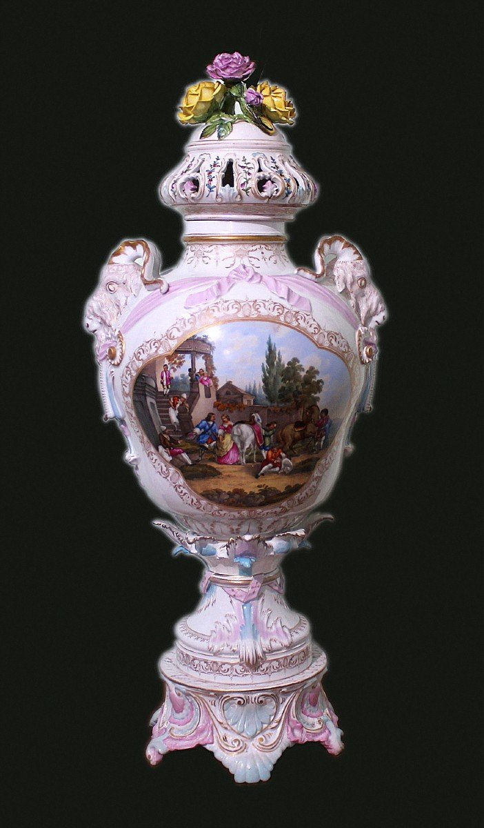 Meissen Large Potpourri Porcelain Urn 78cm